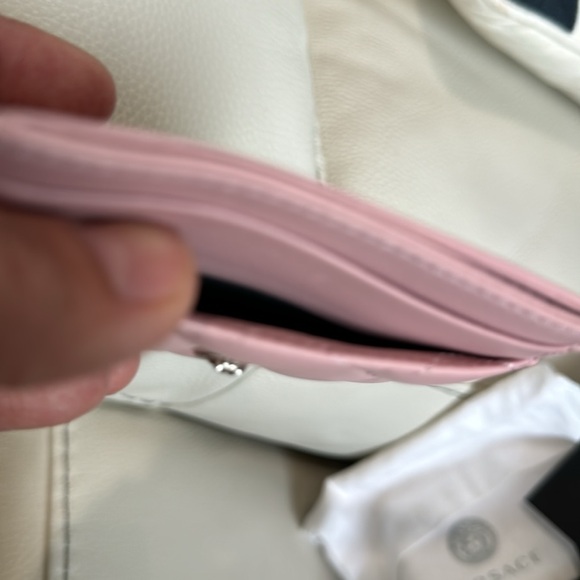 New Authentic Versace! Quilted Lamb+Lamb Leather+Meta, Card Case. - Picture 7 of 13